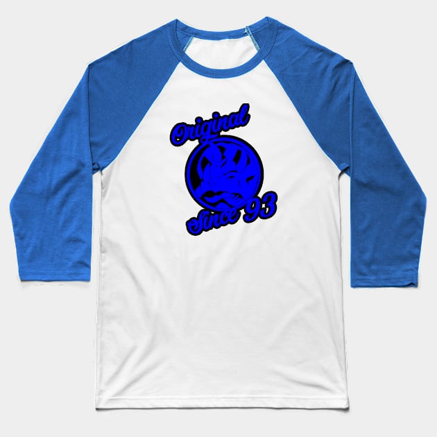 Original Since 93 Blue Ranger Power Coin Baseball T-Shirt by Classic_ATL